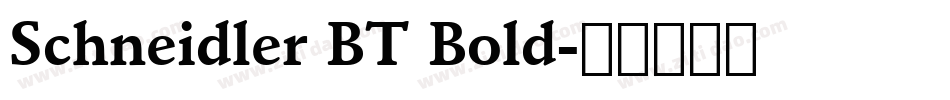 Schneidler BT Bold字体转换
